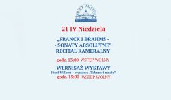 Pałacowe Spotkania z Muzyką – recital kameralny „Franck i Brahms – Sonaty absolutne”